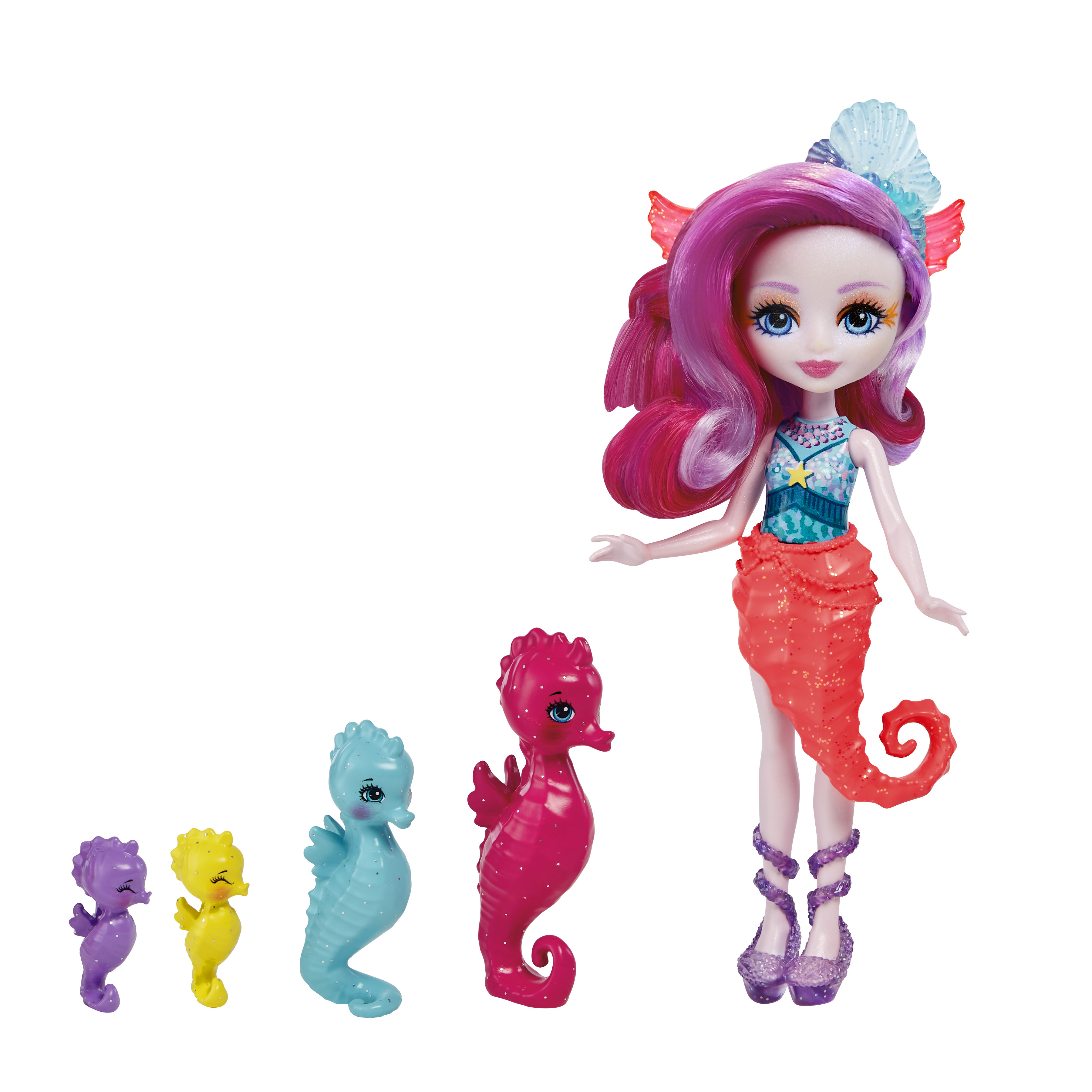 Royal Enchantimals Ocean Kingdom Sedda Sea Horse Doll with Seahorse Pet Family toy seahorses