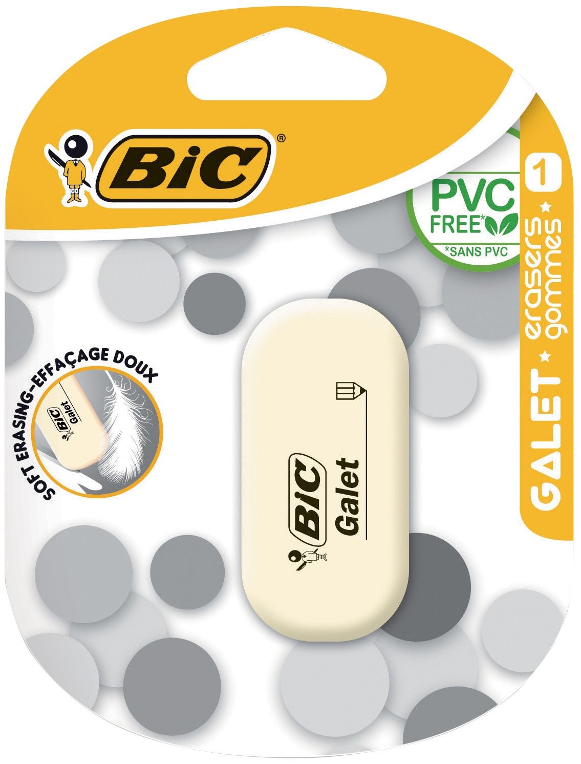 BIC Galet Gomme, doux,...