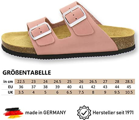 Fabriquées en Allemagne AFS-Schuhe 2100 Mules tendance pour femme en cuir véritable de qualité supérieure 